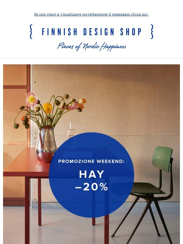 Promozione Weekend⏳ HAY -20% | Regalati design danesi