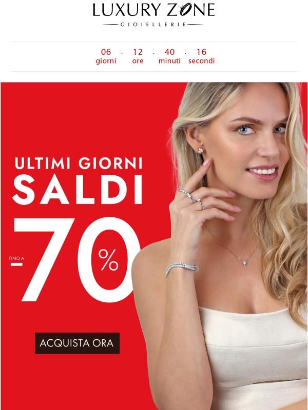 Ultimi 7 giorni di SALDI