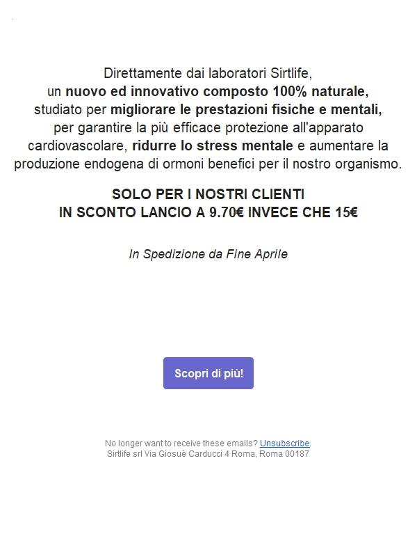 Eccezionale novità da Sirtlife: Prova il nuovo integratore “PERFORMA” e migliora le prestazioni fisiche e mentali!