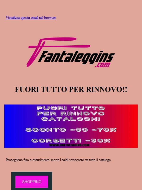 FUORI TUTTO PER RINNOVO CATALOGHI