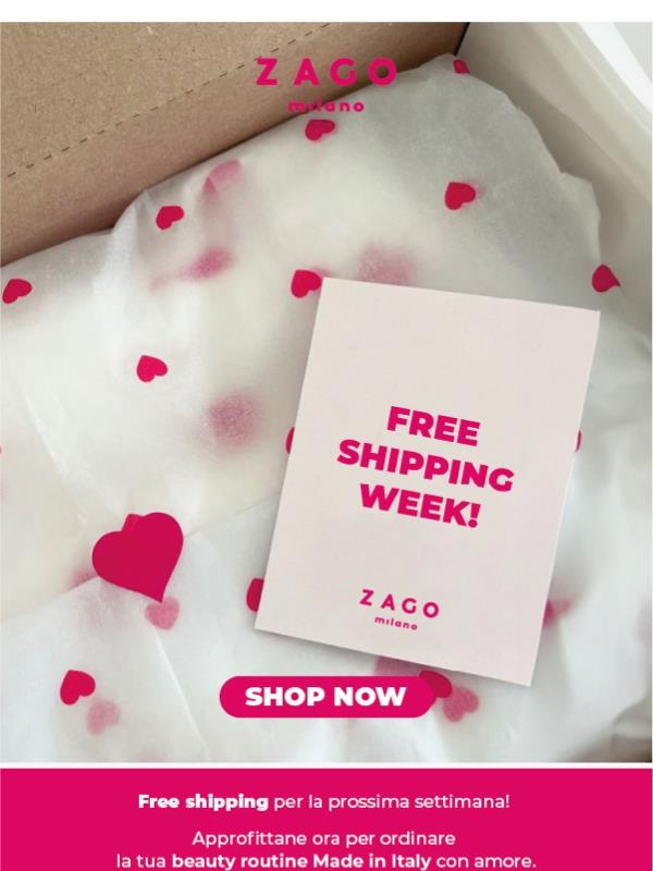 Spedizione gratuita! 💖