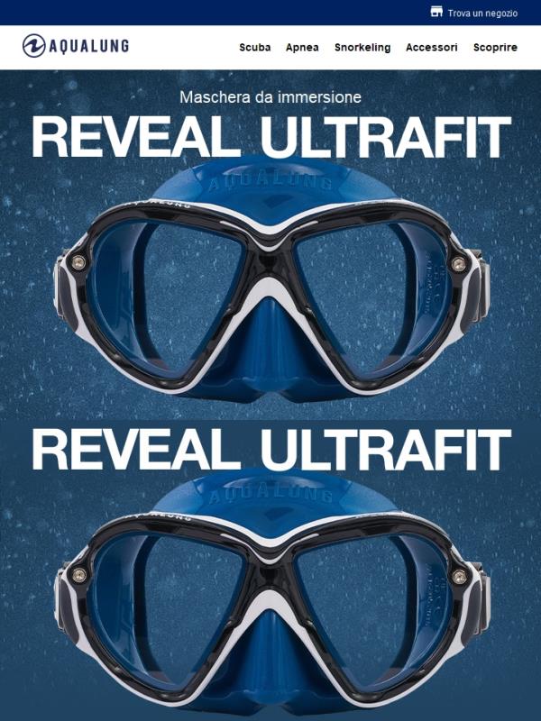 Reveal UltraFit: maschera avanzata per immersioni confortevoli grazie al fitting personalizzato