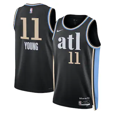 Maglia Atlanta Hawks Nike City Edition Swingman 23 - Nera - Trae Young - Unisex