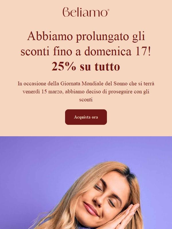 Giornata Mondiale del Sonno: -25% su tutto fino a domenica!