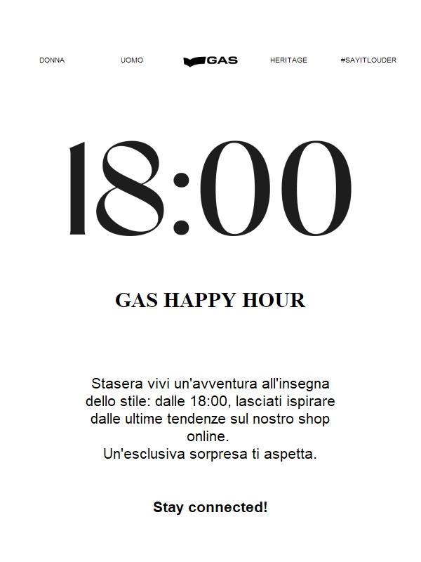 GAS HAPPY HOUR: stay connected!