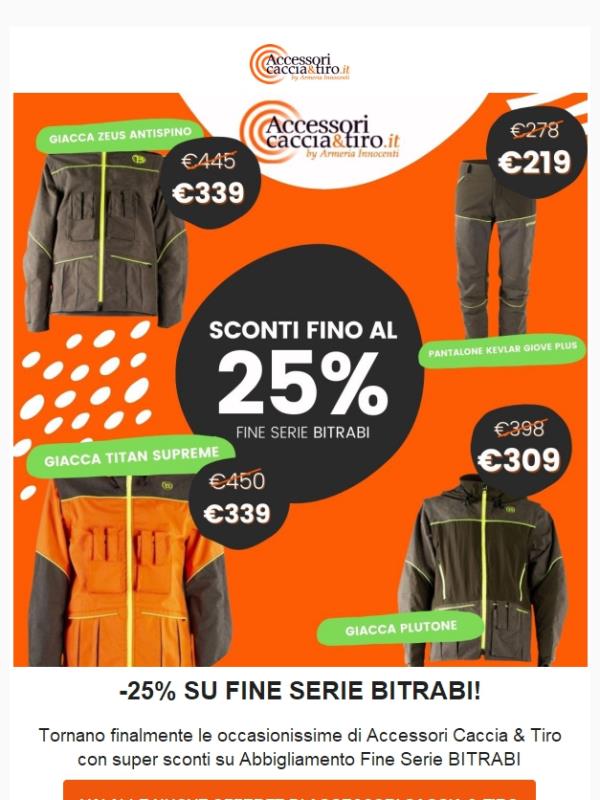 -25% su Abbigliamento Fine Serie BITRABI 🤯