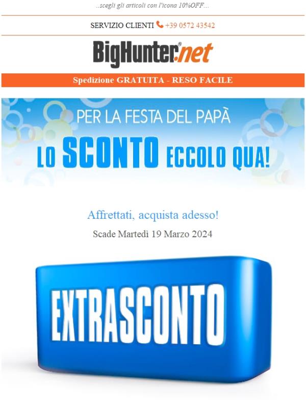 Festa del papà... Approfitta dell'ExtraSconto