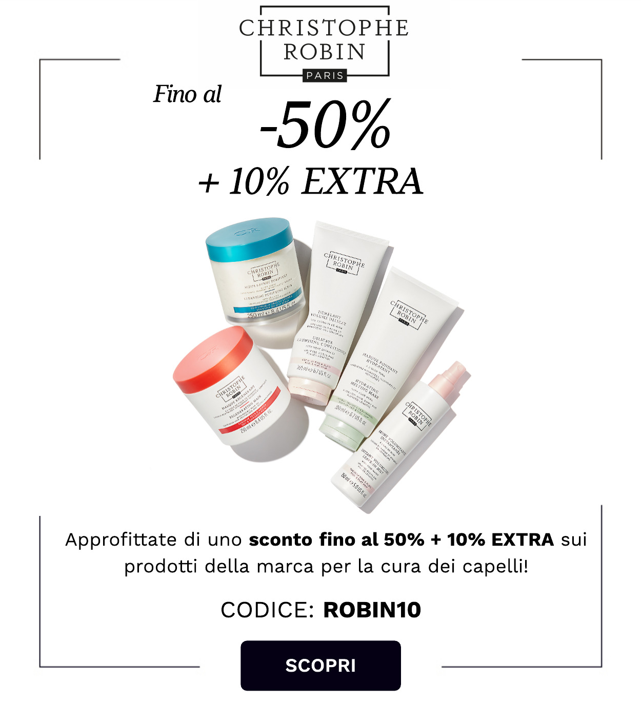 fino al 50 per cento di sconto + 10% EXTRA