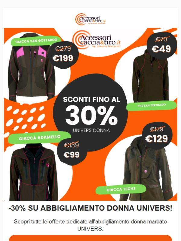 -30% su Abbigliamento Donna UNIVERS 🤯