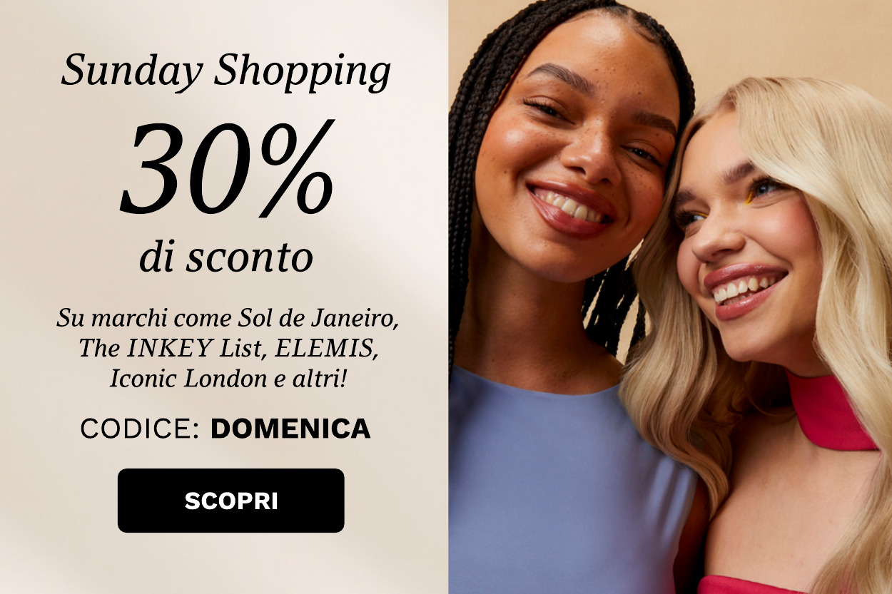 30% di sconto con il codice: DOMENICA