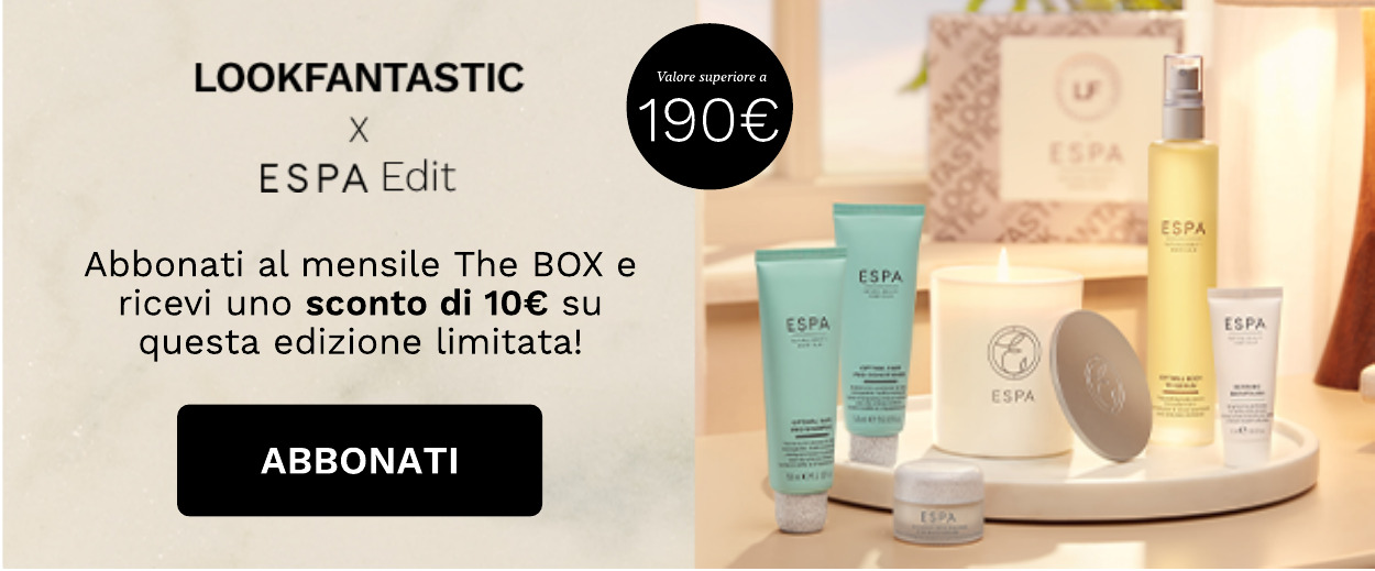 ESPA BEAUTY BOX: Abbonati al mensile The BOX e ricevi uno sconto di 10€ su questa edizione limitata!