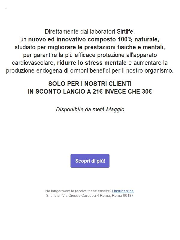 Sta arrivando la GRANDE novità Sirtlife: Migliora le prestazioni fisiche e mentali con PERFORMA!
