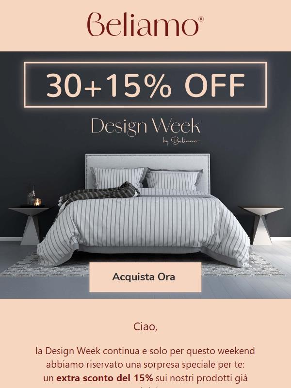 Questo Weekend: Extra Sconto del 15% solo per Te!