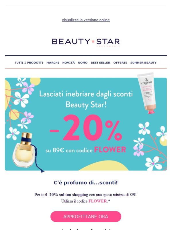 Non perderti il –20% sui tuoi acquisti 🌸