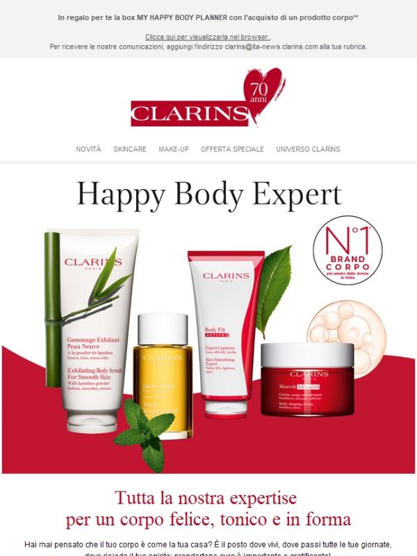 Happy Body Planner: prenditi cura del tuo corpo con i consigli Clarins!