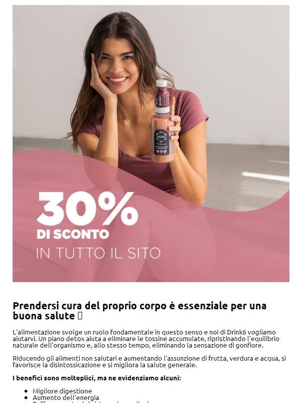 -30% per resettare il tuo corpo e sentirti meglio :) Codice: DETOX30