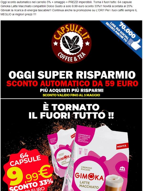😲 Sempre i migliori: 64 capsule scontate 33% !