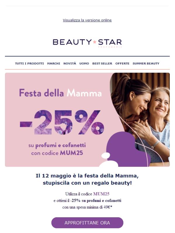-25% su profumi e cofanetti