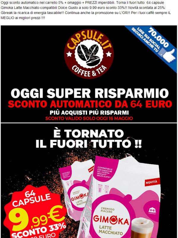 😲 Sempre i migliori: 100 capsule scontate 42% !
