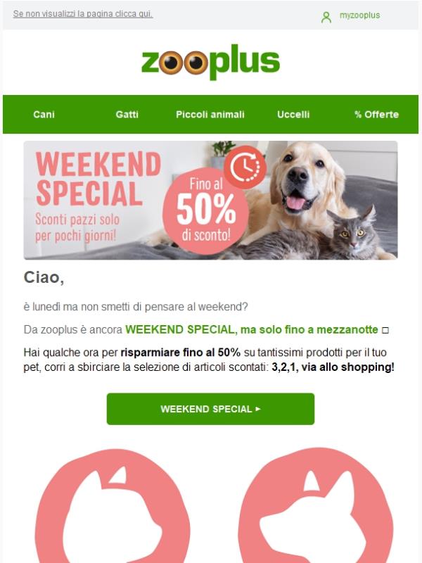 WEEKEND SPECIAL: sconti fino a mezzanotte⏰