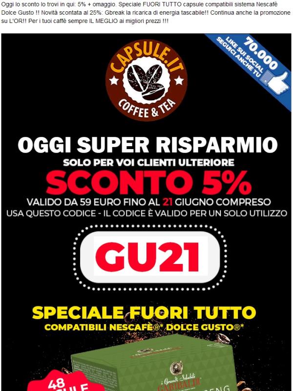 😲 OGGI CONVIENE: SCONTO + fuori TUTTO !