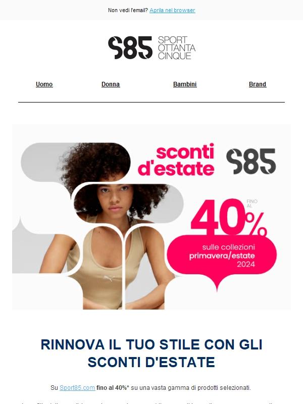 ☀️🛒 Gli sconti d’estate su Sport 85 sono in anticipo!