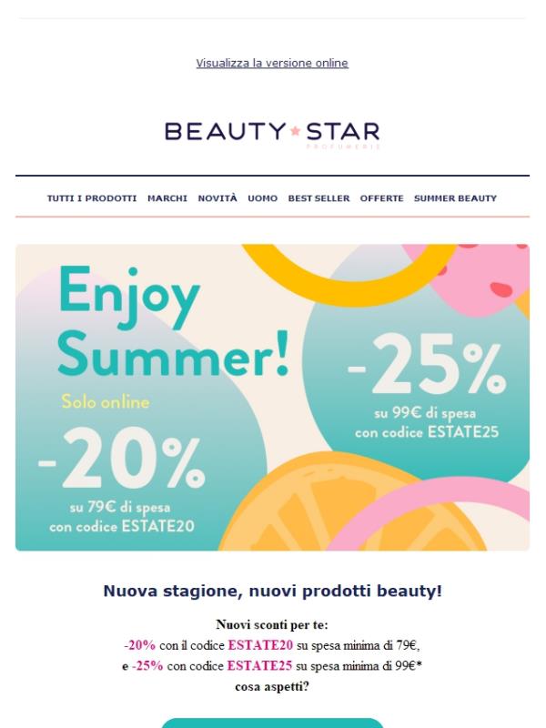 Fino al –25% per te ☀️