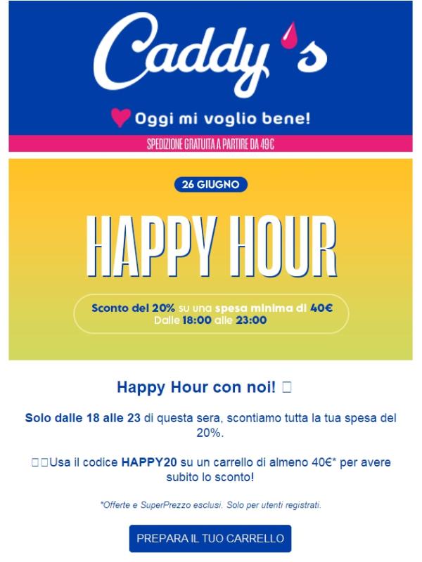 Happy Hour: sconto 20% 🤩