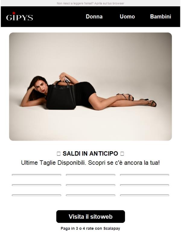 Lo sai che ci sono i Saldi in Anticipo? 🎉