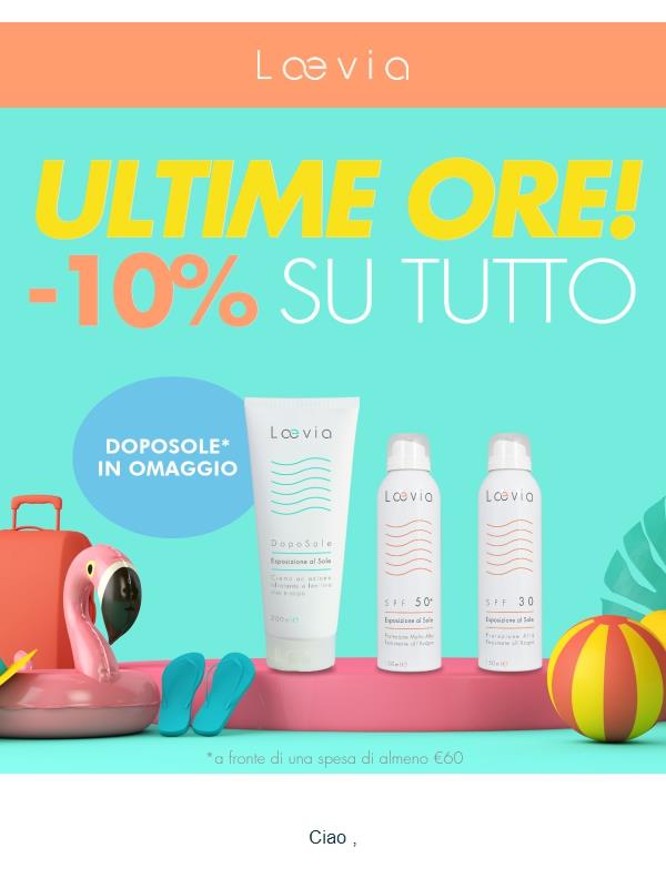 ULTIME ORE ⏰ Sconto del 10% su tutto