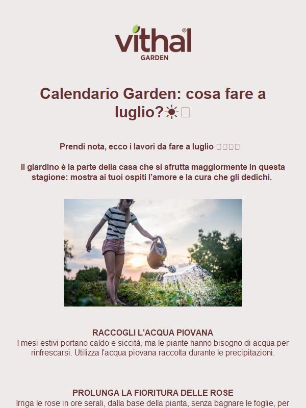 Calendario Garden luglio