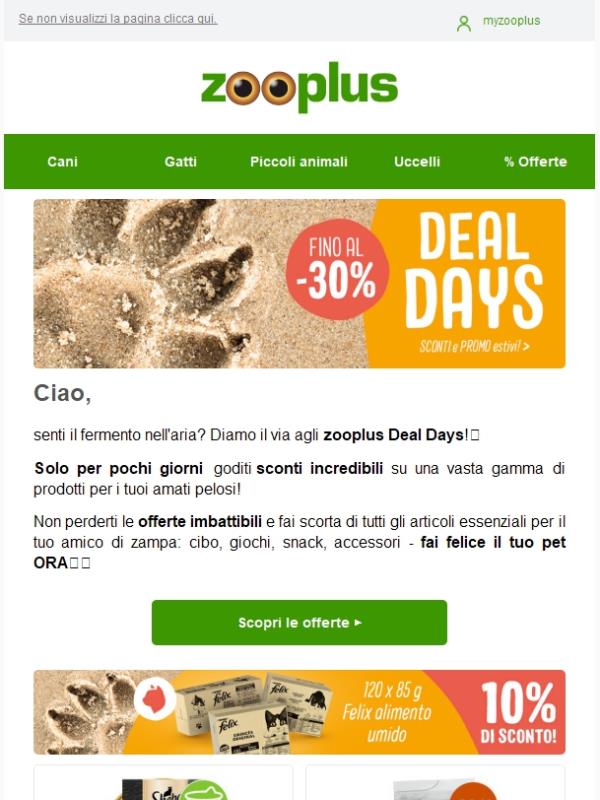 3,2,1...zooplus Deal Days, fino -30%!