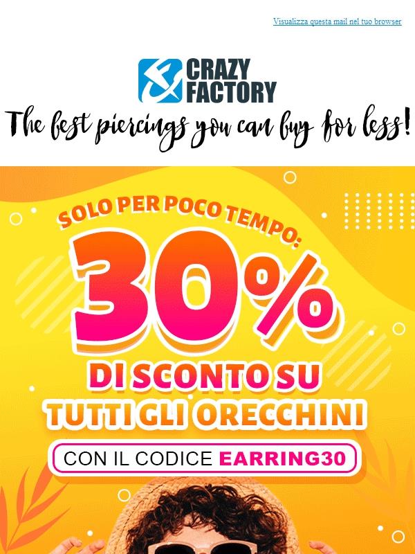 Crazy Factory ⌛️ Il tempo sta per scadere! Lo sconto del 30 sugli