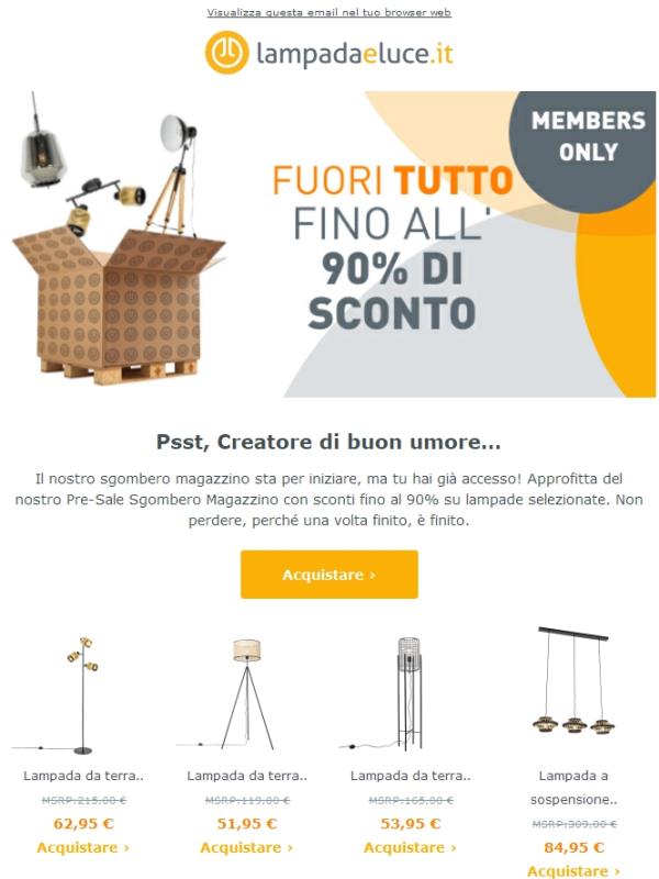 Pre-Sale Solo per Membri: fino al 90% di Sconto!