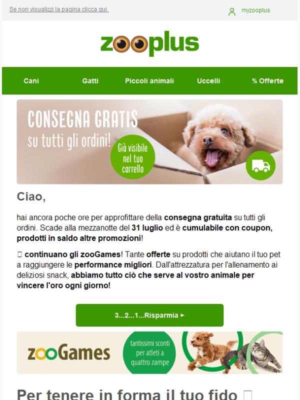 ULTIME ORE: consegna gratis su tutti gli ordini!