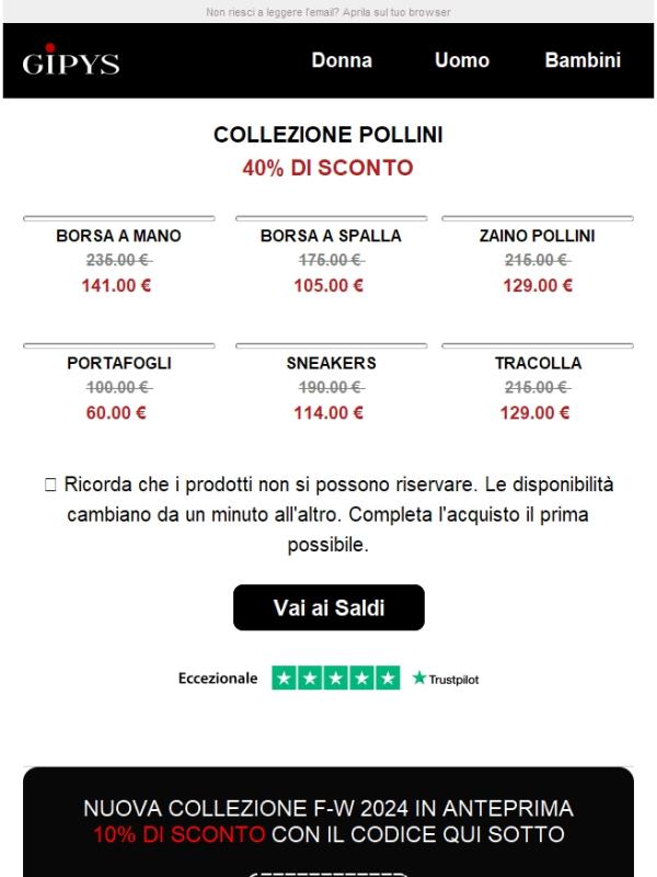Pollini al 40% di sconto 😍