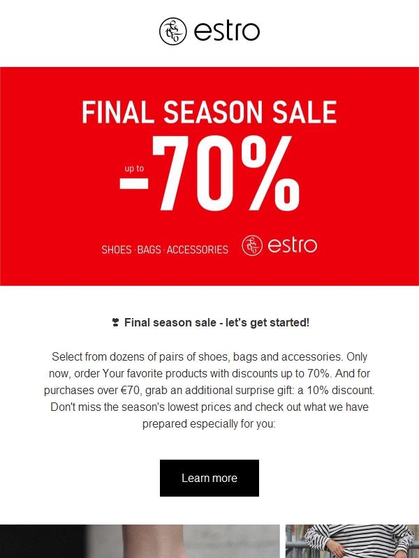❣ Final season sale - let's get started!