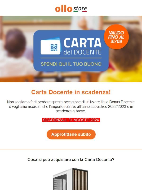 Hai una carta docente? Utilizzala da Ollo!