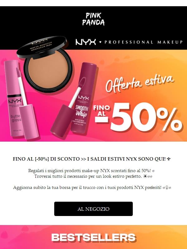 💥 I saldi estivi NYX sono qui!