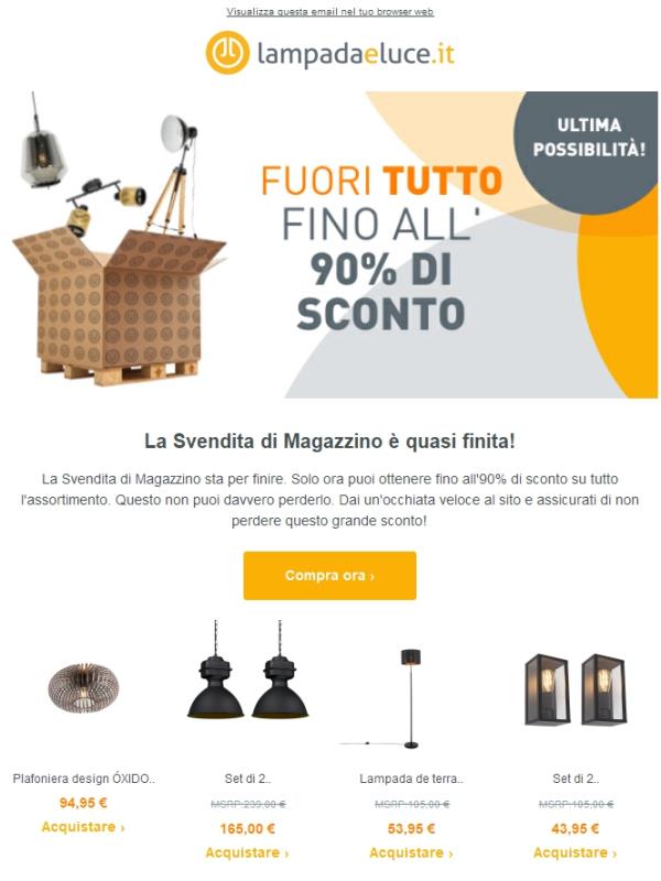 Solo ora fino all'90% di sconto