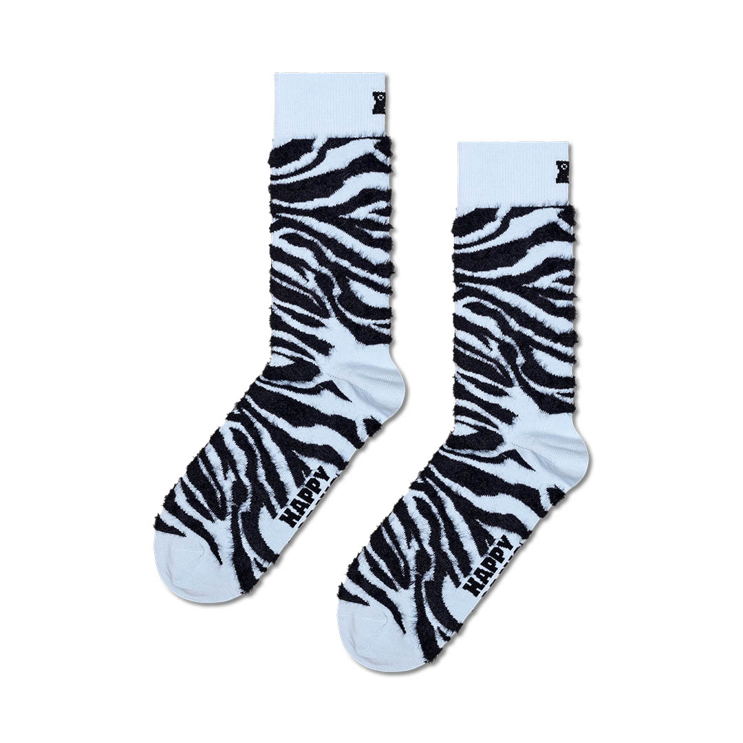 Fluffy Zebra Sock
