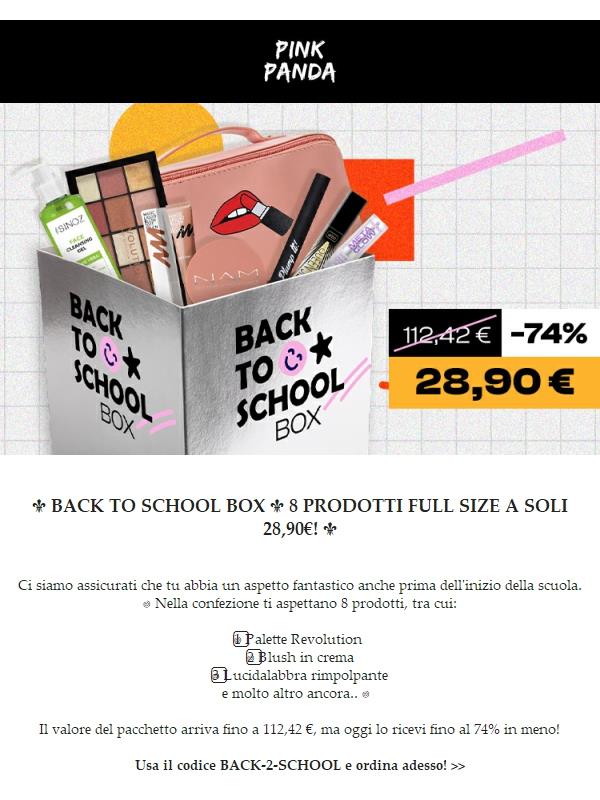 Back to School Box a soli 28,90€ 😱