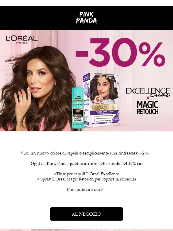 -30% sulle tinte per capelli L'Oreal 👩‍