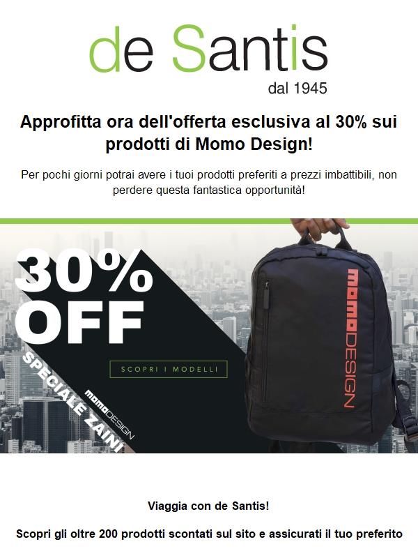 Scopri gli sconti esclusivi di de Santis su Momo Design!