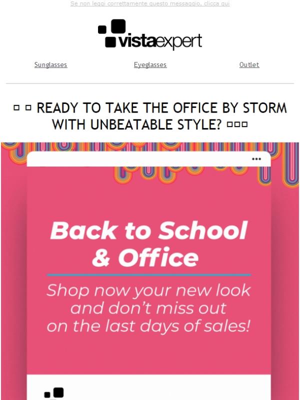 Back to School & Office 🎒💼 Final SALE on sunglasses and eyeglasses! 🕶️✨