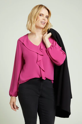 BLUSA UNITA CON VOLANT