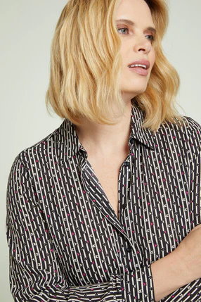 CAMICIA STAMPATA IN DOPPIA GEORGETTE