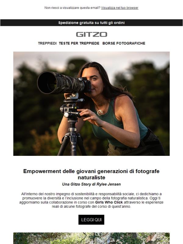 Gitzo supporta Girls Who Click a sostegno di una nuova generazione femminile di fotografe naturaliste