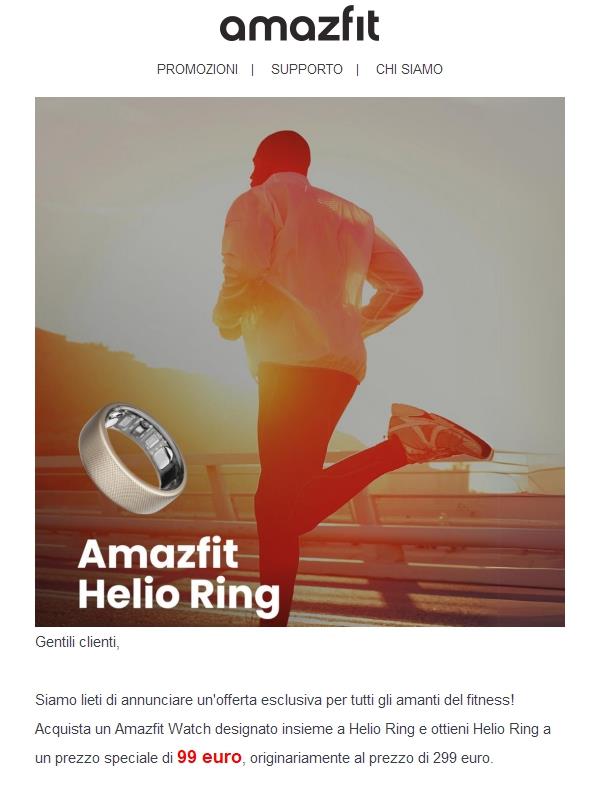Pacchetto Ultimate Fitness: aggiungi 99 euro per ottenere un Helio Ring🤩