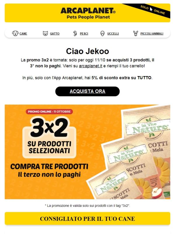 3x2: approfitta della promo! 🤩